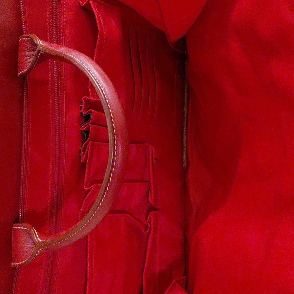 EUC Red Lodis Briefcase, Shoulder Strap & Handles, Pristine, See Note* - Picture 5 of 9